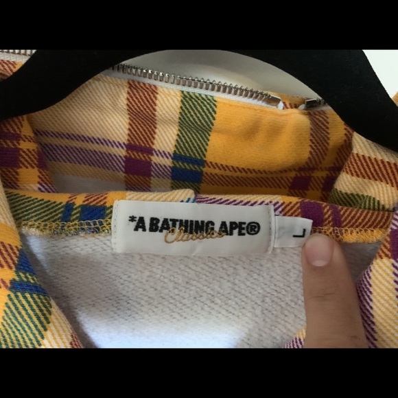 Plaid bape hoodie - Picture 3 of 4